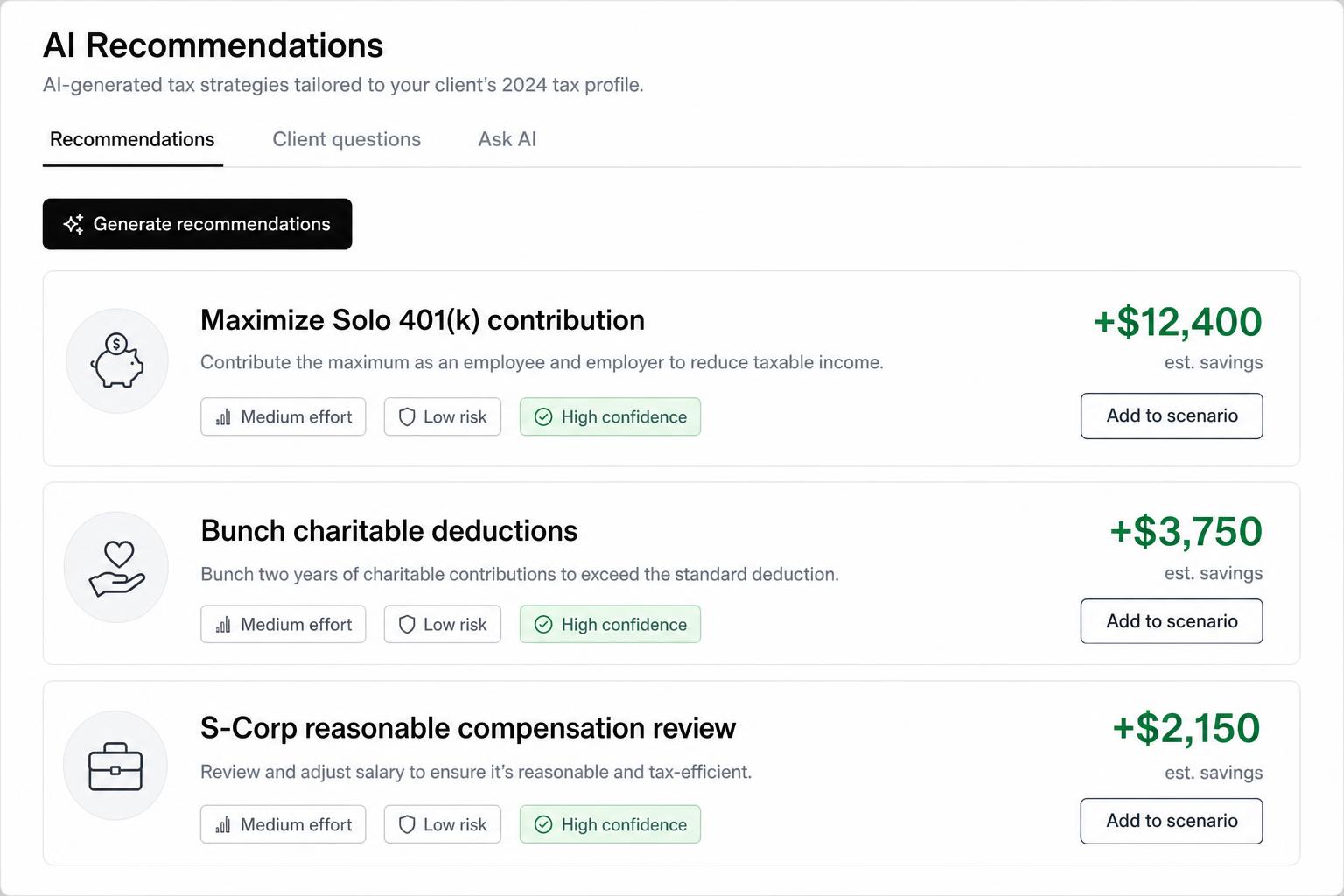 See the highest-impact strategies first